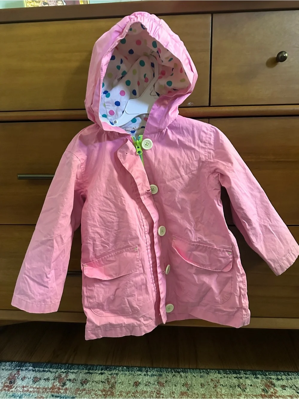 Hatley Pink, Lined Raincoat, size 4 girls